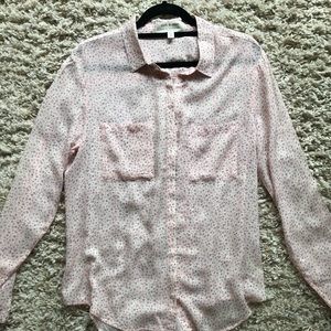 Anthropologie floral blouse - sheer